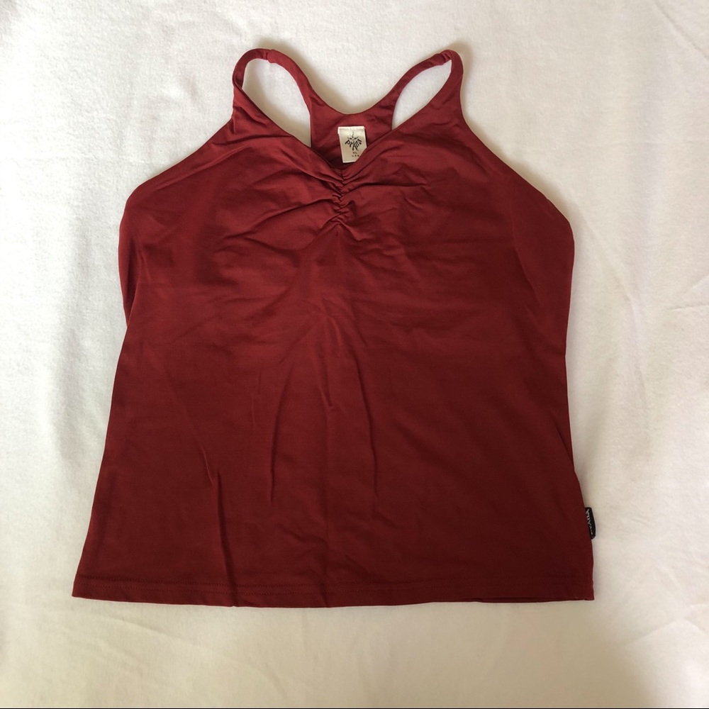 Red Prana yoga tank top sports bra extra large